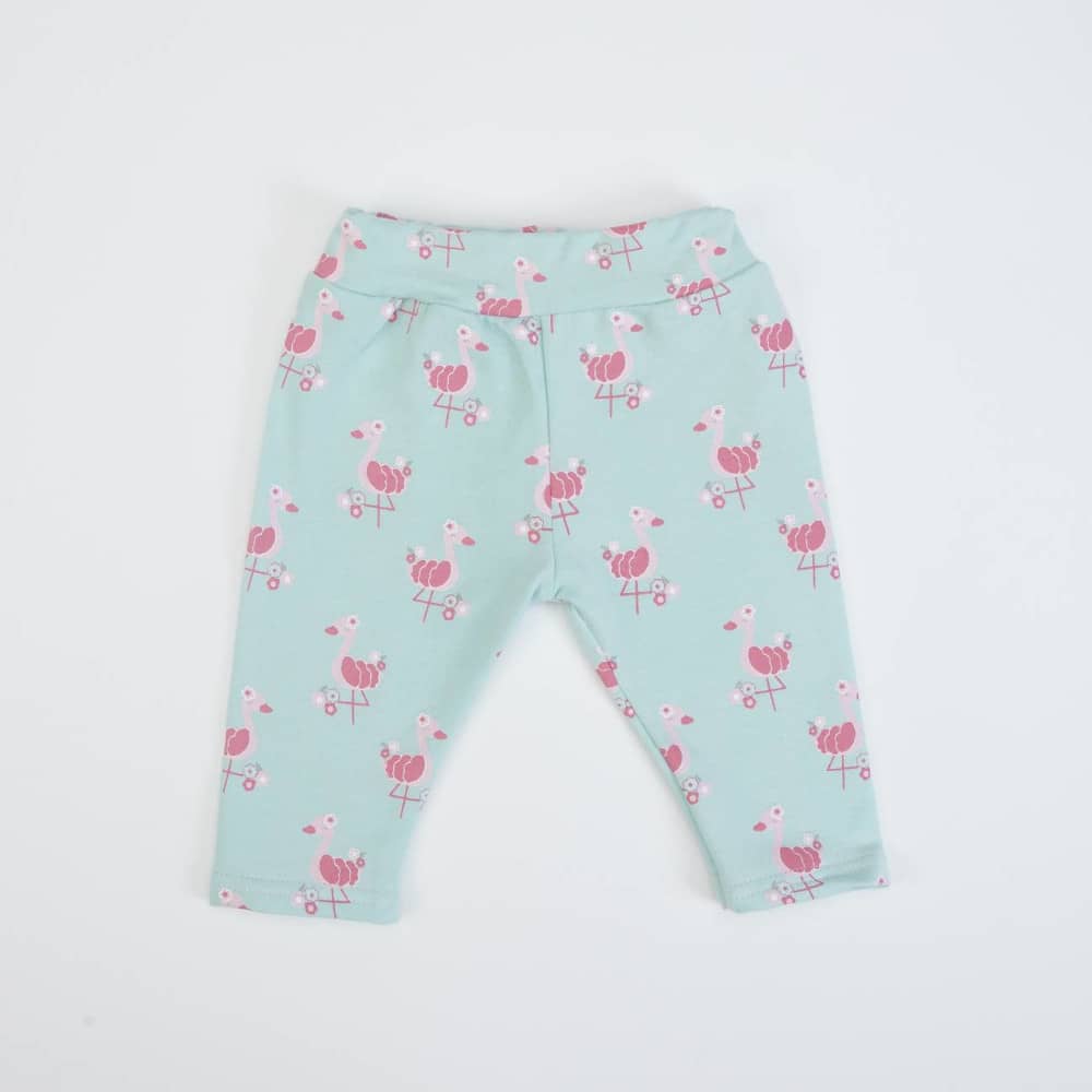 TUTA NEONATA BAMBINA IN COTONE PRIMAVERA "CIGNO" - pantalone