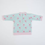 TUTA NEONATA BAMBINA IN COTONE PRIMAVERA "CIGNO" - retro maglia