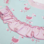 TUTA NEONATA BAMBINA IN COTONE PRIMAVERA "CIGNO" - rouge