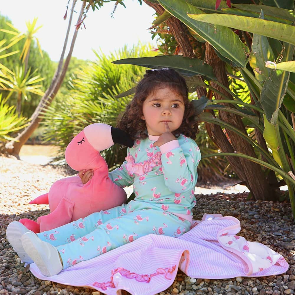 TUTA NEONATA BAMBINA IN COTONE PRIMAVERA "CIGNO" - indossato