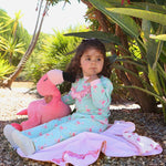 TUTA NEONATA BAMBINA IN COTONE PRIMAVERA "CIGNO" - indossato