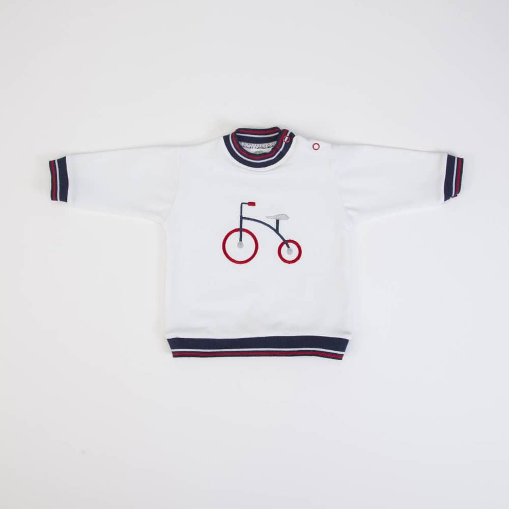 TUTA NEONATO BAMBINO IN COTONE "BICI" - felpa