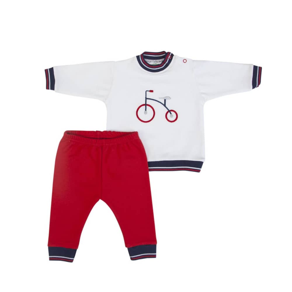 TUTA NEONATO BAMBINO IN COTONE "BICI"