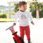 TUTA NEONATO BAMBINO IN COTONE "BICI" - indossato