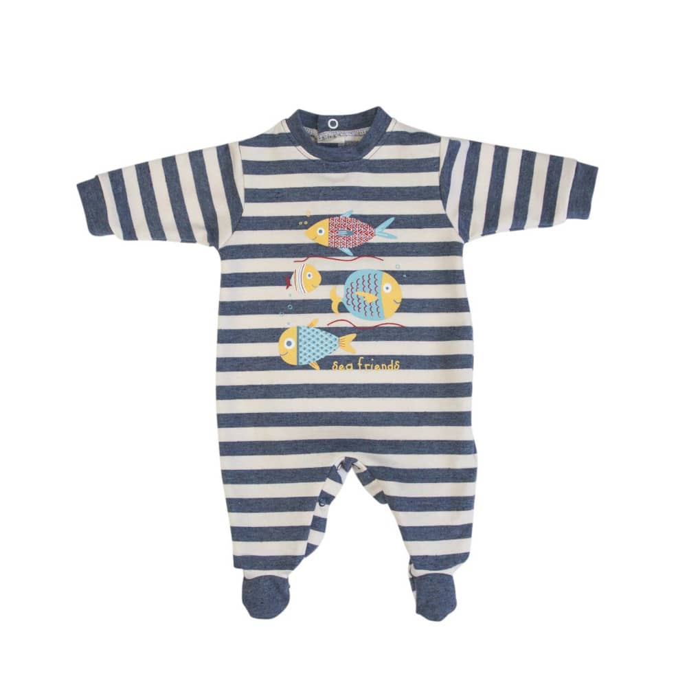 TUTINA NEONATO NASCITA MANICA LUNGA "PESCIOLINI"