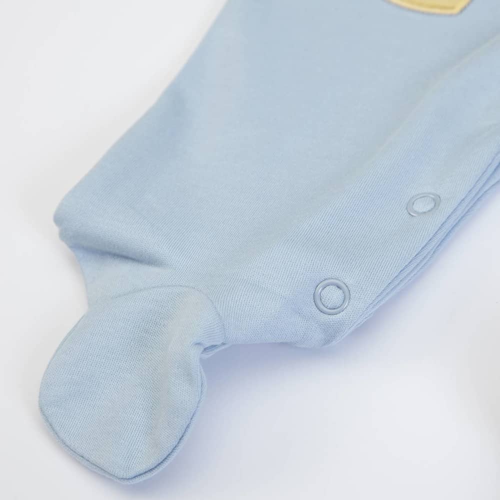 TUTINA NEONATO NASCITA MANICA LUNGA "GIRAFFA" Particolare piedino