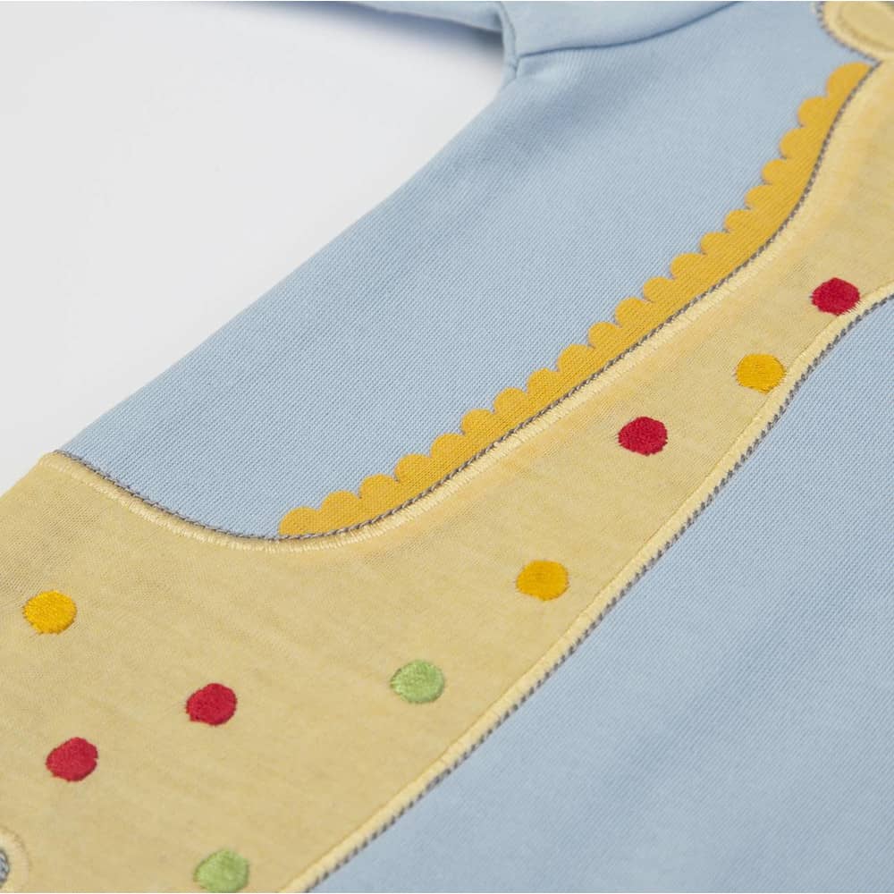 TUTINA NEONATO NASCITA MANICA LUNGA "GIRAFFA" - particolare ricamo