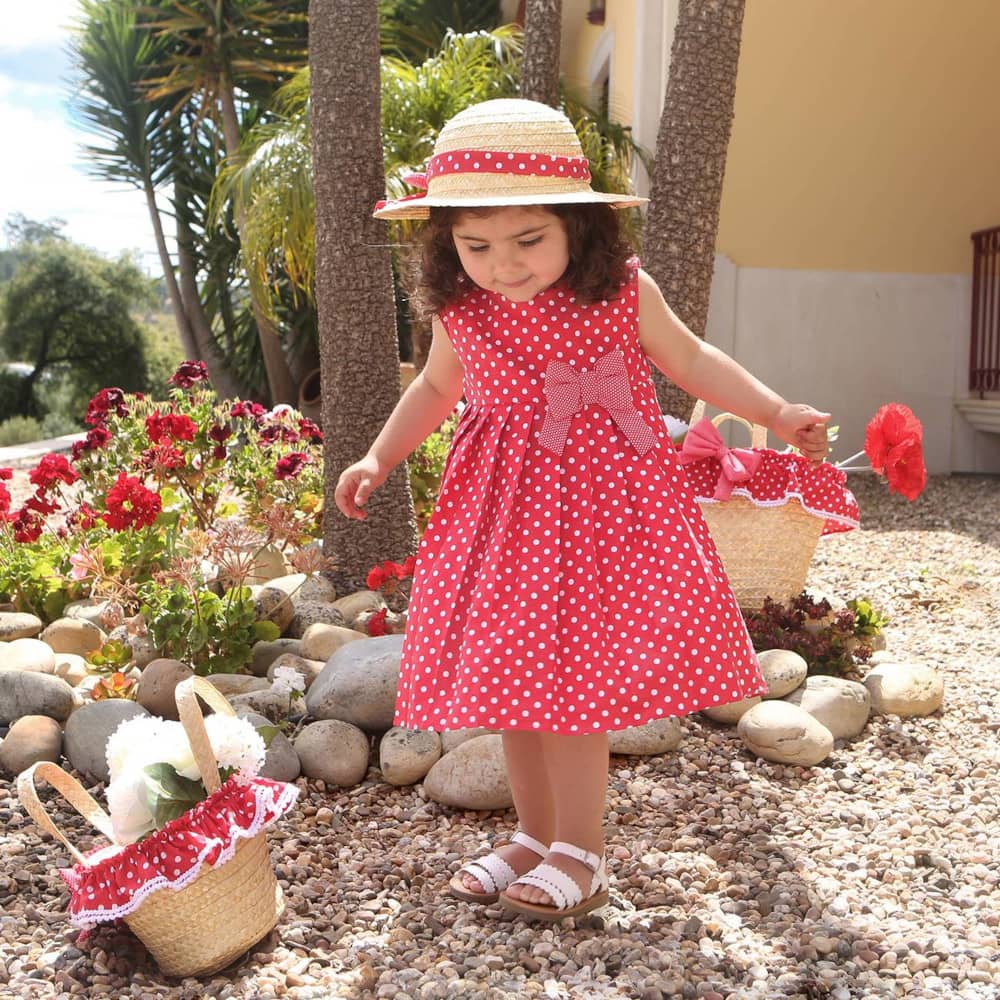 VESTITO NEONATA BAMBINA GIRO MANICA POIS "LADYBUG" - cappello