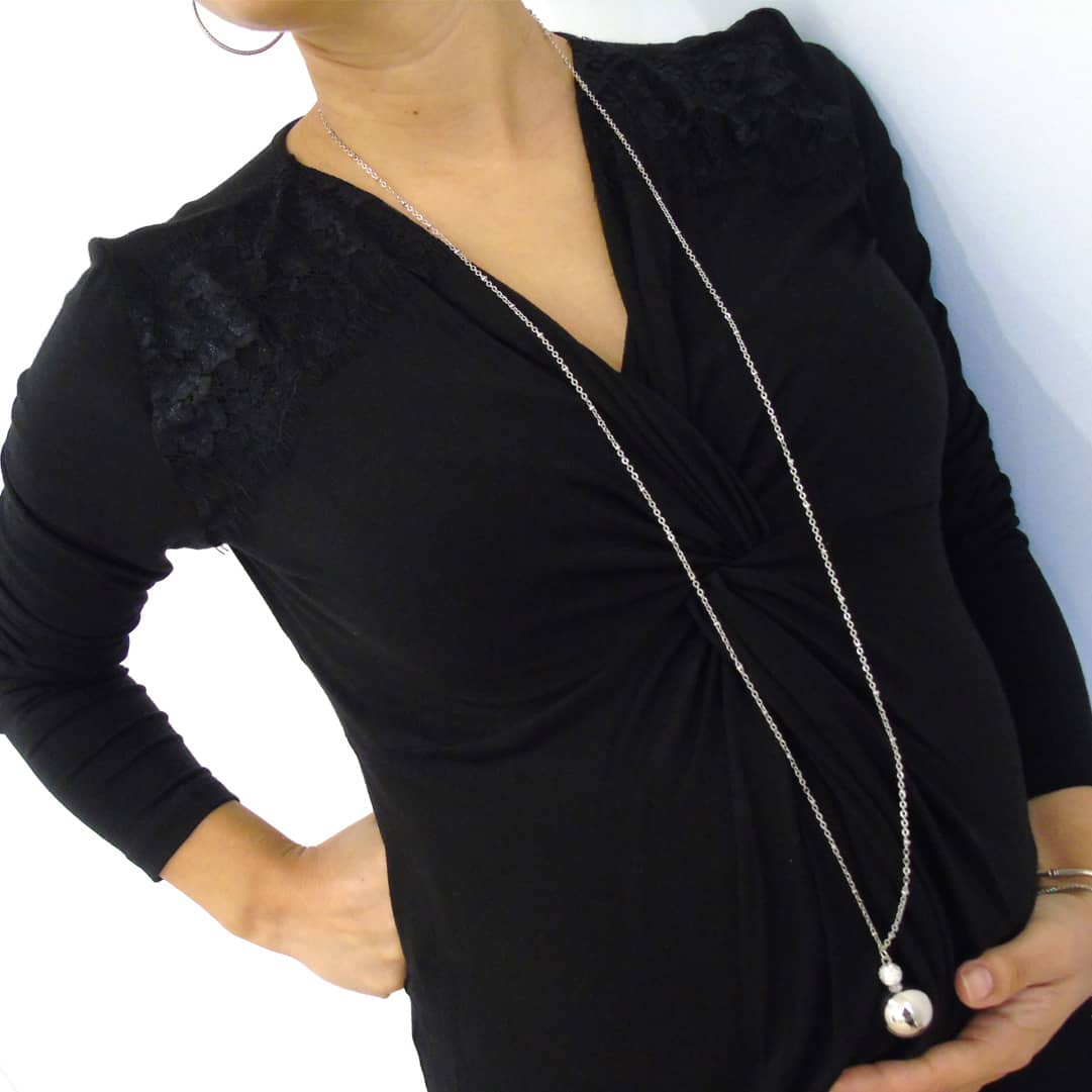 ABITO PREMAMAN INVERNALE VISCOSA - Particolare Pancia