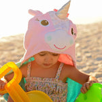ASCIUGAMANO BIMBI CON CAPPUCCIO, Allie Unicorno - 100% cotone - ZOOCCHINI