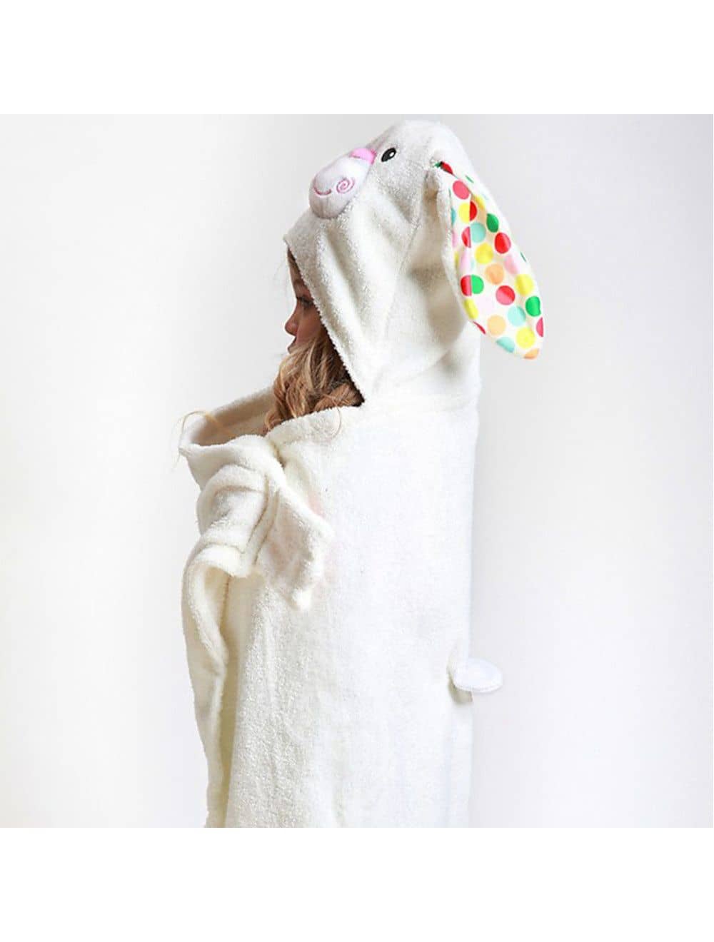 Asciugamano Bimbi con Cappuccio, Bella il Coniglio - 100% cotone - Zoocchini 