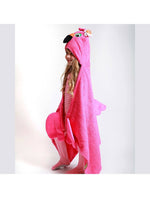 Asciugamano Bimbi con Cappuccio, Franny il Fenicottero - 100% cotone - Zoocchini