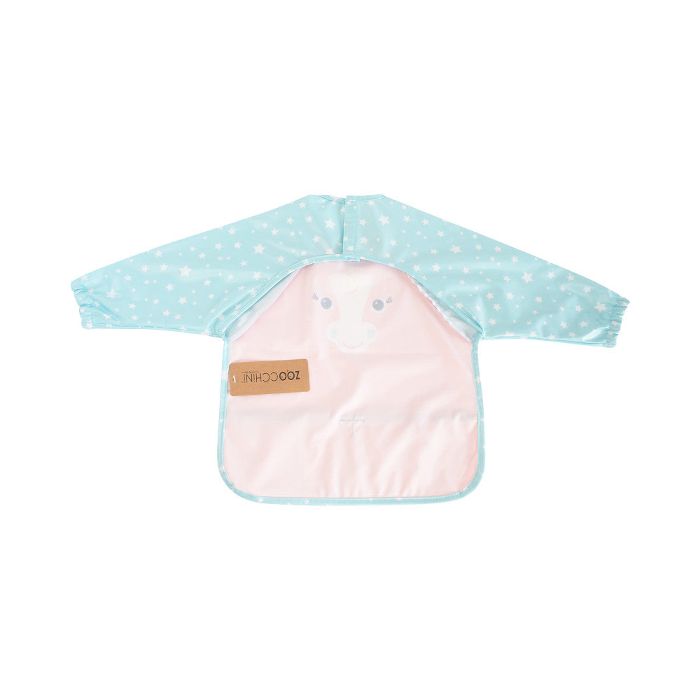 Bavaglino Impermeabile con Maniche - Allie L'Unicorno - Zoocchini - retro