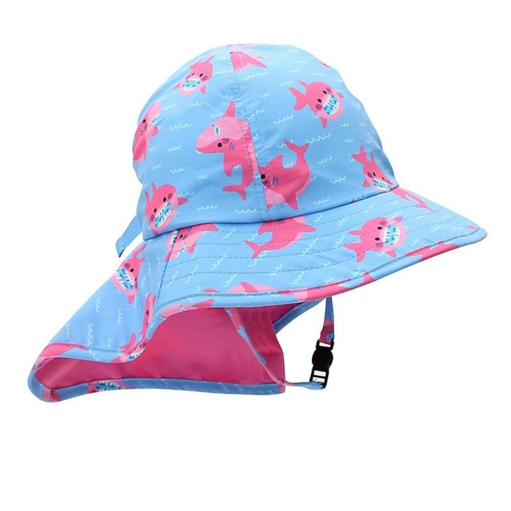 Cappellino Estivo Bambina con Falda - Sophie Lo Squalo - Zoocchini