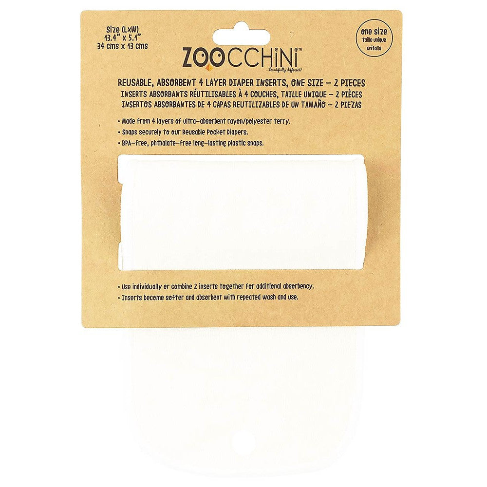 Pacco di 2 inserti per pannolini lavabili - zoocchini