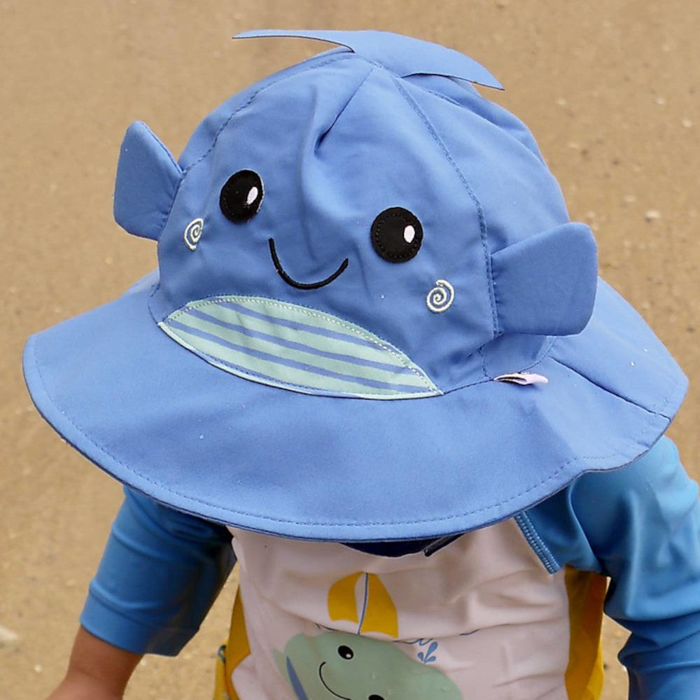 Cappellino Estivo UPF 50 - Balena - Zoocchini