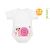 BODY JBIMBI TAGLIA UNICA 0-36 MESI PER NEONATO BAMBINO IN BIOCOTONE SLOW FRIENDS COLLECTION - CHIOCCIOLA