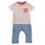 COMPLETO ESTIVO NEONATO BAMBINO BIO MAGLIA E PANTALONE JEANS 3 MESI - 2 ANNI