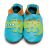 babbucce neonato in pelle inch blue