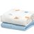 Set 2 Copertine in Mussola di Bamboo 120x120 cm - Celeste - Kiokids