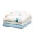 Set 3 Copertine Neonato in Mussola di Bamboo 70x70 cm - Celeste