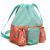 BORSA DA SPIAGGIA A RETE PER BAMBINI - ARANCIO VERDE