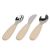 Posate Svezzamento in Acciaio - Beige - kiokids