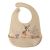 Bavaglino in silicone con tasca - beige - Kiokids