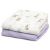 Set 2 Copertine Neonato in Mussola di Bamboo 120x120 cm - Lavanda