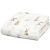 COPERTINA NEONATO IN MUSSOLA DI BAMBOO 120X120 CM - BIANCO LAVANDA