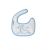 BAVAGLINO BAVETTA NEONATO IN SPUGNA IMPERMEABILE 19x19 MOON - CELESTE