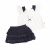 COMPLETO NEONATA BAMBINA BIO MAGLIA LOVE + GONNA ROUGE 1-36 MESI