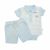 COMPLETO ESTIVO NEONATO BAMBINO BIO MAGLIA BODY E PANTALONCINO 1-18 MESI