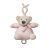 CARILLON CULLA PASSEGGINO NEONATO PELUCHE MUSICALE ORSO ROSA