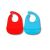 SET 2 BAVAGLINI IMPERMEABILI CON TASCA ROSSO AZZURRO - 100% SILICONE ALIMENTARE