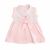 VESTITO NEONATO BIMBINA IN COTONE PRIMAVERA ESTATE ROSA