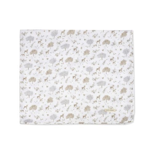COPERTINA NEONATO IN MUSSOLA DI COTONE E BAMBOO 120X120 CM - NARA