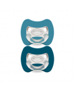 Ciuccio Super Leggero in Silicone Medicale - Avio Blu - Bipack - 2-6 Mesi
