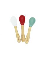 Cucchiaini in Bamboo e Silicone - Svezzamento
