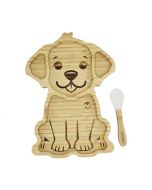 Piatto in Bamboo con Ventosa e Cucchiaio - Cane