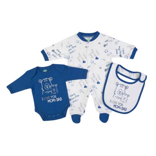 2 Tutine Neonato Unisex Con Scritte I Love Mummy E Daddy - Cotone Biologico - Foto 10