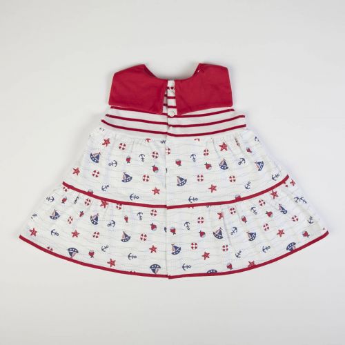 Vestito Bambina Estivo in Cotone Stampato Marinara Fs-Baby