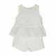 COMPLETO NEONATA BAMBINA BIO CANOTTA + PANTALONCINO RICAMATO DA 3-24 MESI