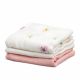Set 3 Copertine Neonato in Mussola di Bamboo 70x70 cm - Rosa