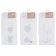 QUADRATO NEONATO IN COTONE RICAMATO - SET 2 PEZZI
