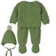 Completo Neonato in Misto Lana 3 Pezzi - Tocco
