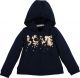 FELPA BAMBINA CON ZIP E CAPPUCCIO COTONE BIOLOGICO 1 - 4 ANNI