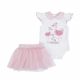 COMPLETO BAMBINA NEONATO ESTIVO COTONE + TULLE 