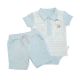 COMPLETO ESTIVO NEONATO BAMBINO BIO MAGLIA BODY E PANTALONCINO 1-18 MESI