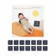 KIT PRIMO ANNO SUN RISES - COPERTINA SWADDLE IN MUSSOLA DI COTONE + 14 CARDS - PER I BEBE` PIU` SOCIAL